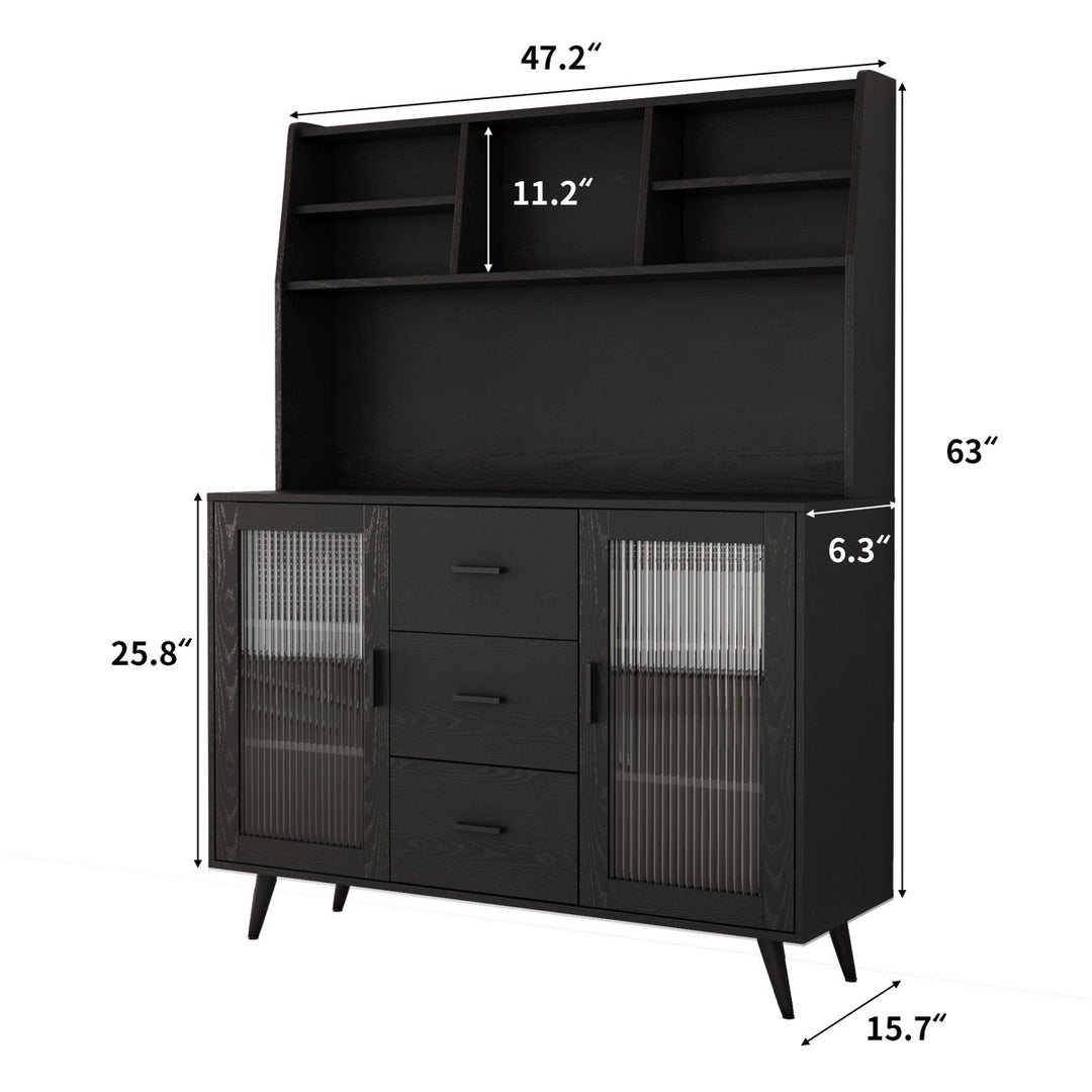 Reo Tall Crockery Unit | Black