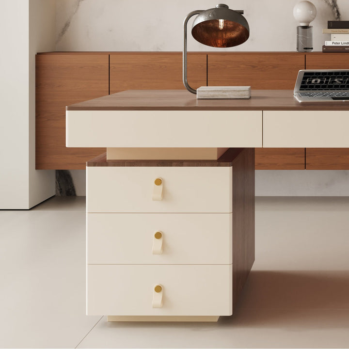 Sang Boss Table|  Brown & White