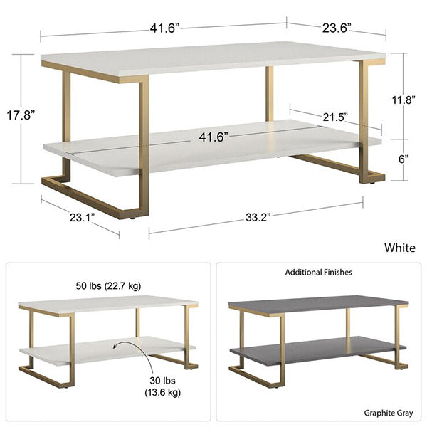 Malcolm Coffee Table | White