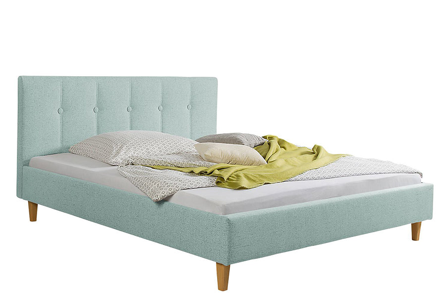 Judah Bed Without Storage | King | Green Fabric