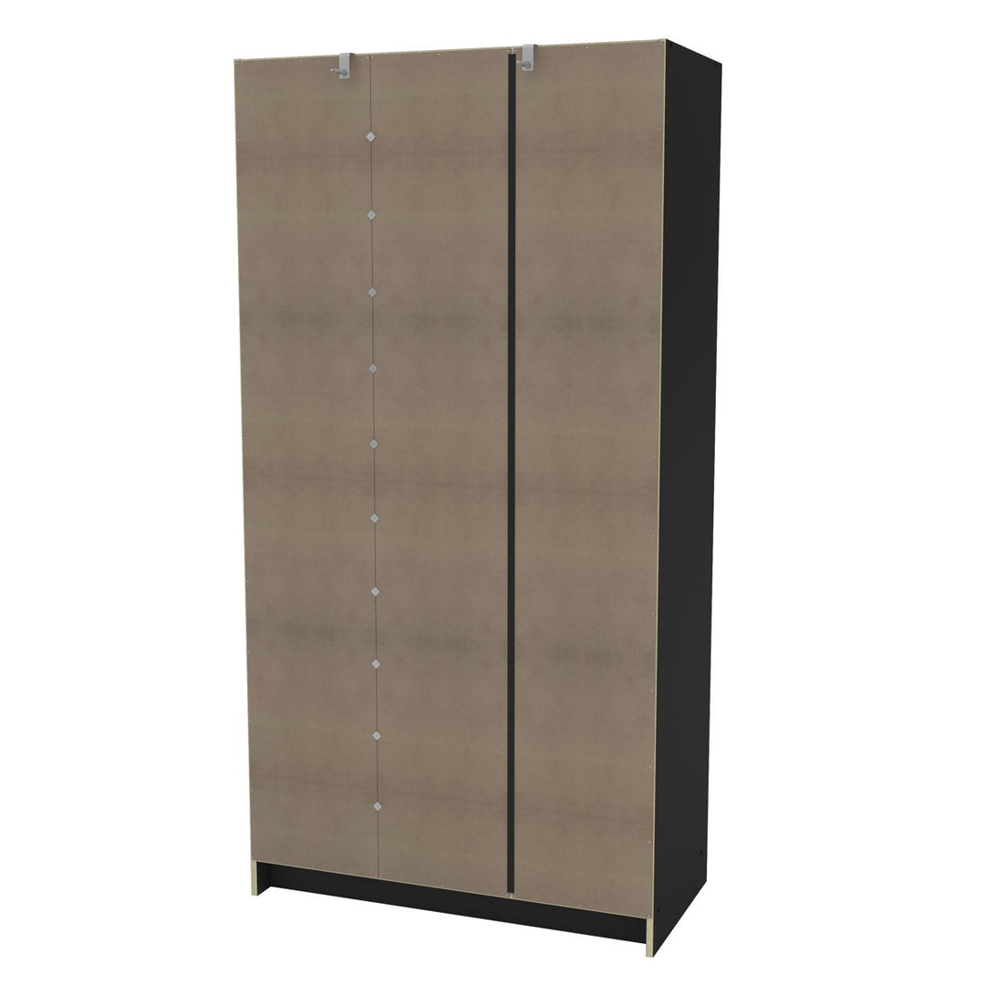 Umi  3 Door Wardrobe | Black
