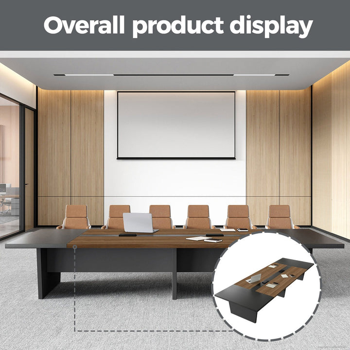 Alex  Conference table |Walnut & Black