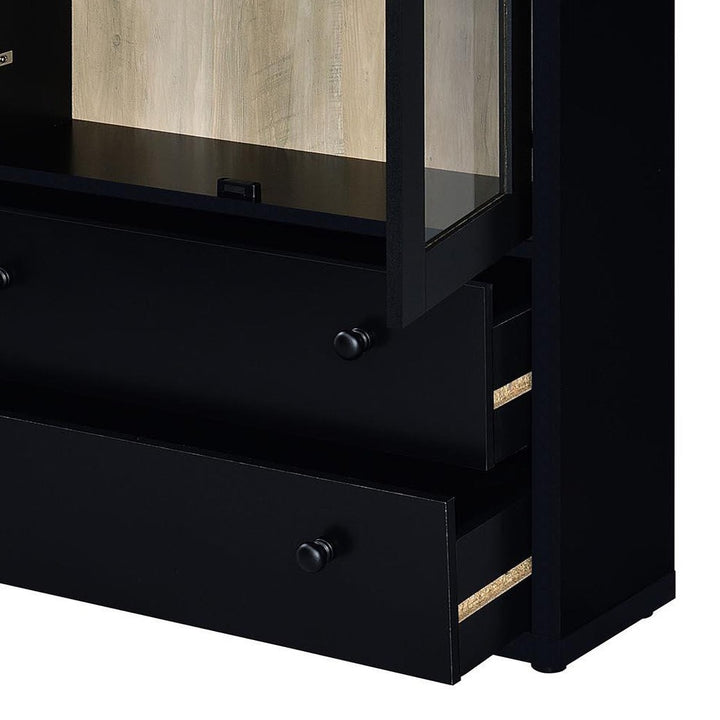 Heno Tall  Crockery Unit | Black