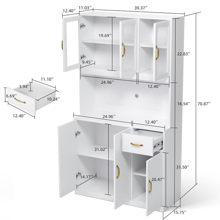 Ren Tall Crockery Unit | White