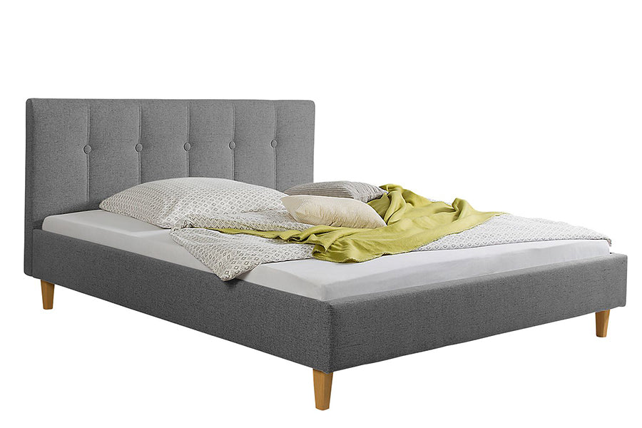 Judah Bed Without Storage | King | Grey Fabric