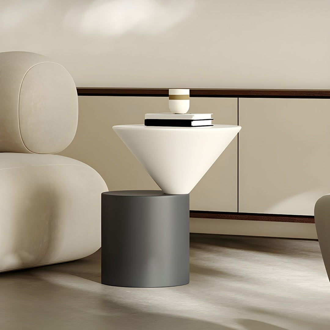 Lev  Side Table | Black & White