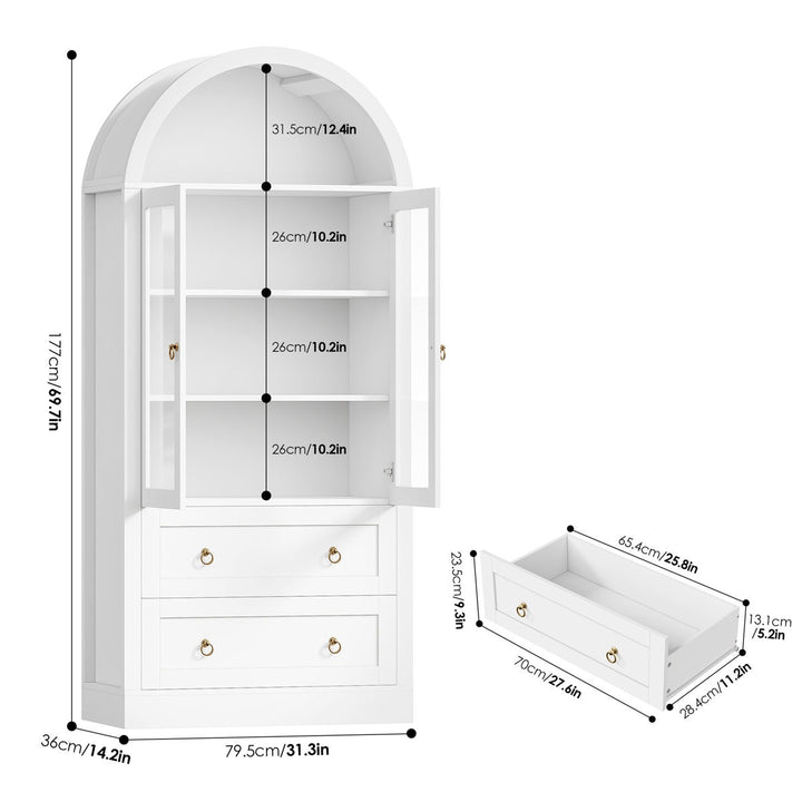 Aug Tall Crockery Unit | White