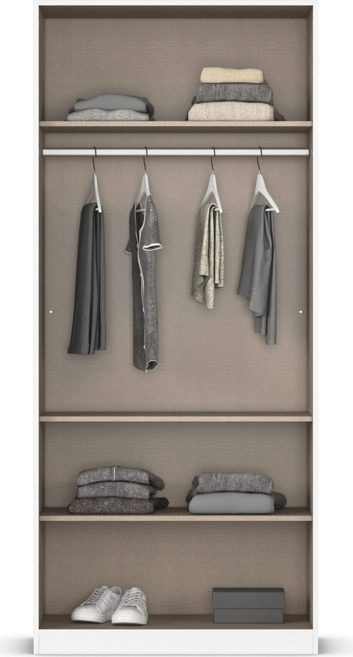 Hidan 2 Door Wardrobe | Matte White