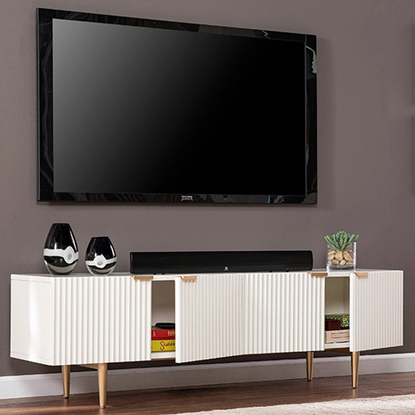 Vertical line TV Stand | White