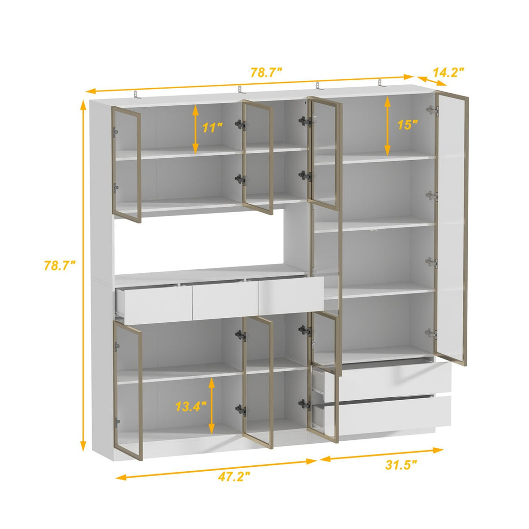 Rento Tall Crockery Unit | White