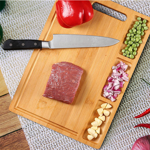 Juice Grooves Chopping Board | Rubberwood | Large