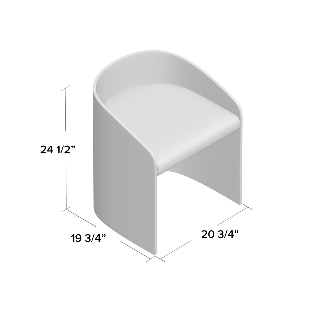 Elvira Arm Acrylic  Chair | Clear