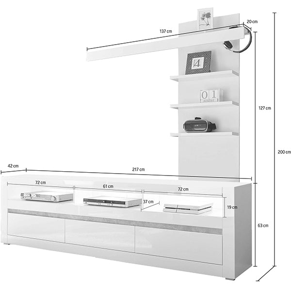 Neel Tv Stand | White