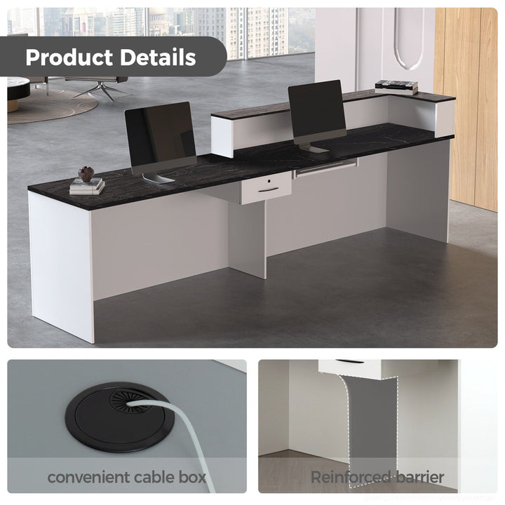 Kavi Reception Table | White & Black