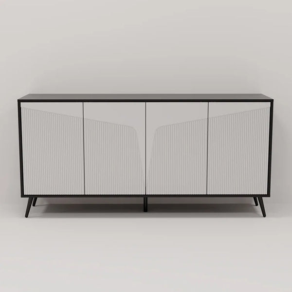 Embossed Sideboard & Cabinet | Small | White & Black