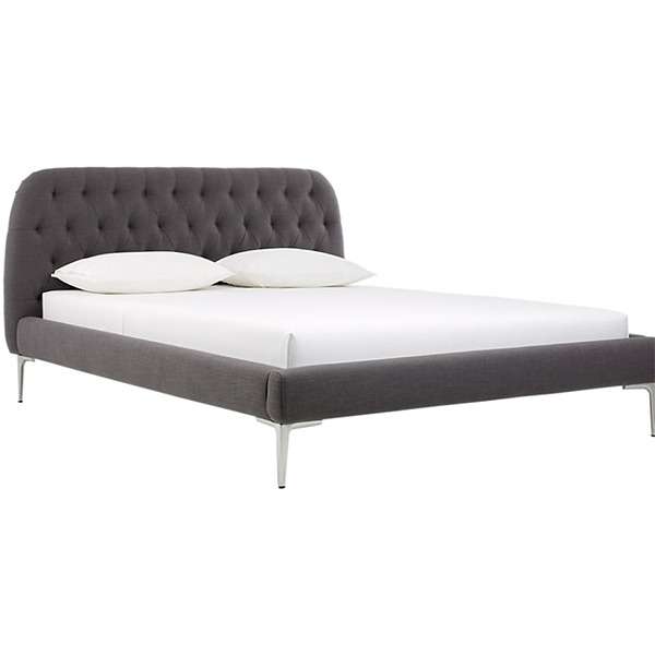 Kamari Bed Without Storage | King | Dark Grey Fabric