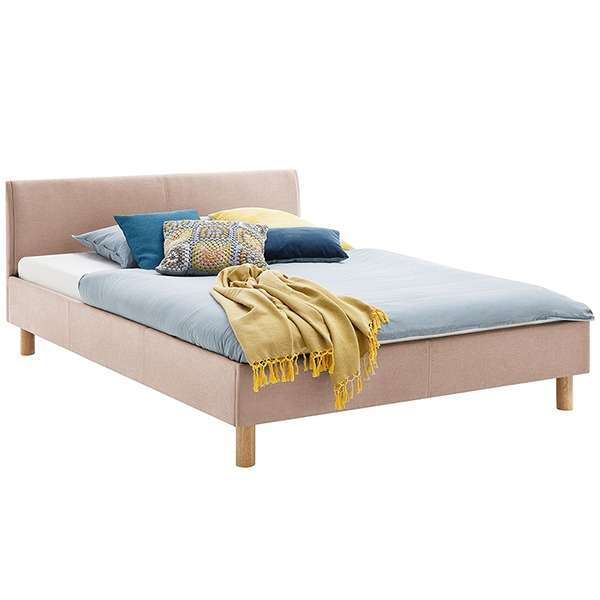 Leonard Bed Without Storage | King | Pink Fabric