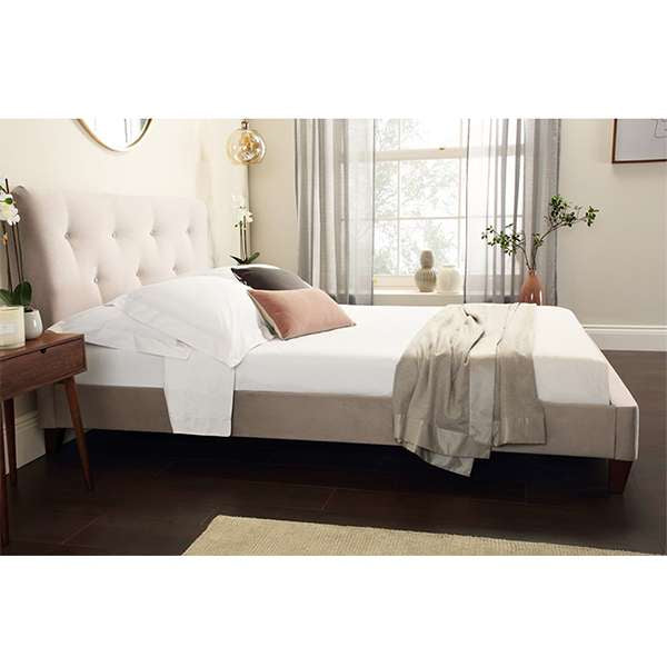 Kyle Bed Without Storage | King | Beige Fabric