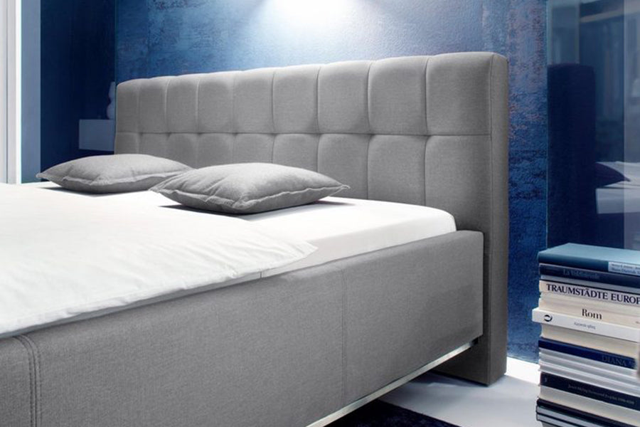 Affinity Bed Hydraulic with Storage | King | Grey Fabric Upholstery