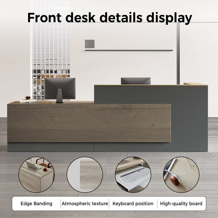 Aset Reception Table | Black & Brown