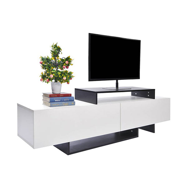 Castle TV Stand | White & Black