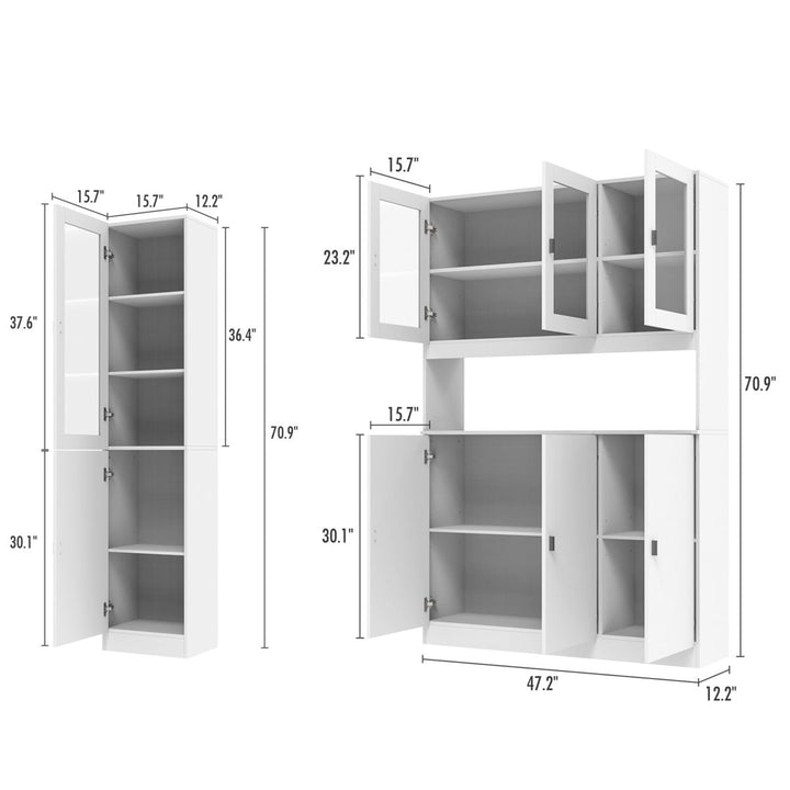 Mano Tall  Crockery Unit | White