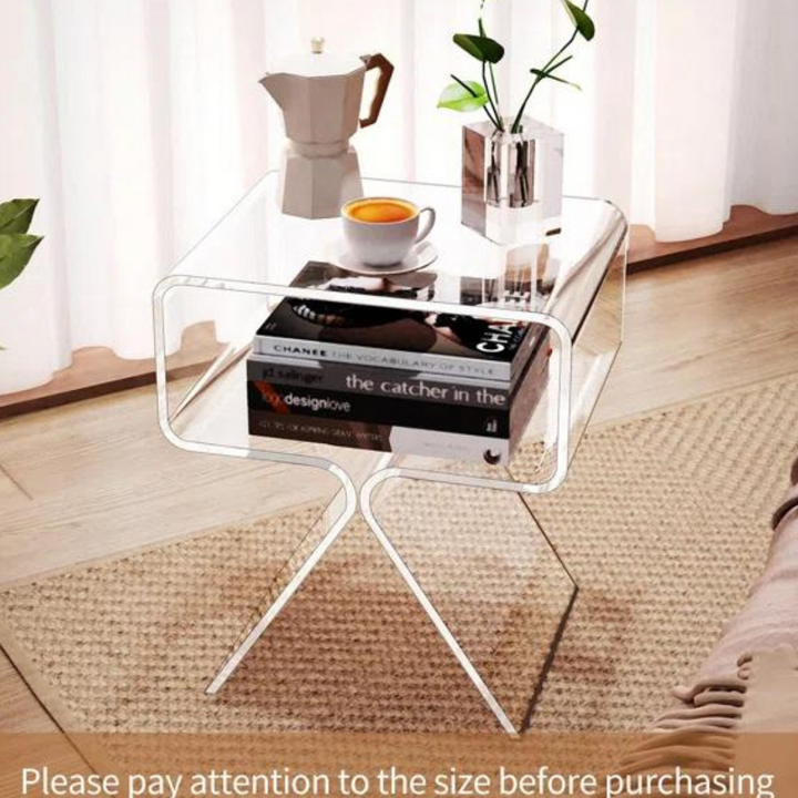 Aether Acrylic End Table | Clear