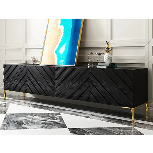 Tempered Tv Stand | Small | Black