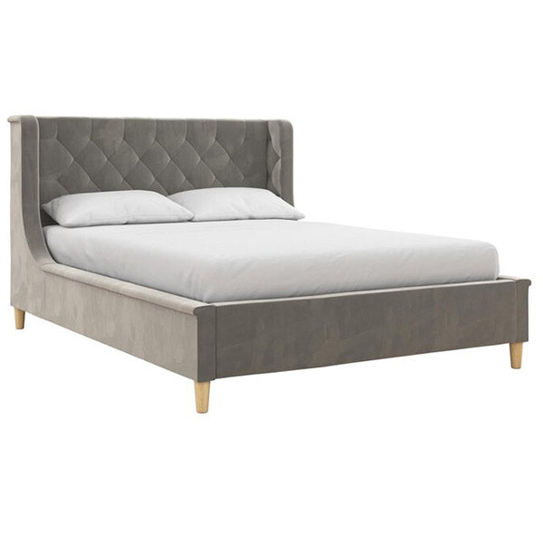 Rory Bed Without Storage | King | Grey Fabric