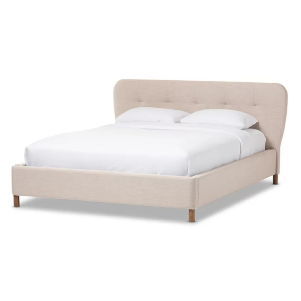 Azure Dream Bed Without Storage | King | Beige Fabric Upholstery