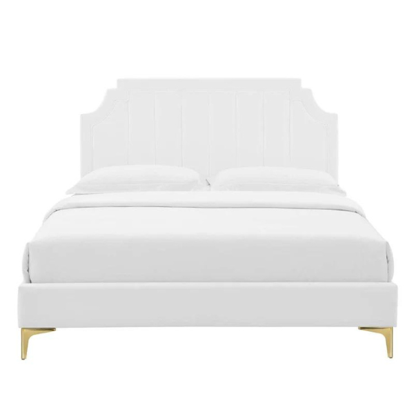 Lunar Lull Bed Without Storage | King | White Fabric