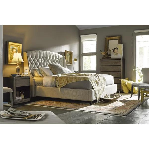 Harwick Bed Without Storage | King |Beige fabric