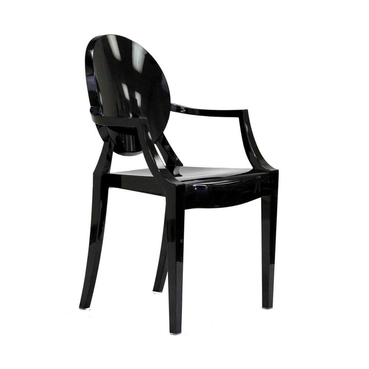 Saskia Arm Acrylic Chair | Black