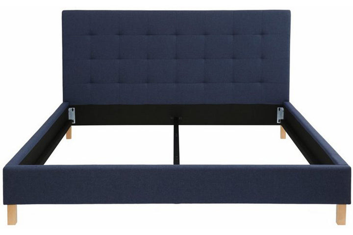 Spatium Bed Without Storage | King | Blue Fabric Upholstery