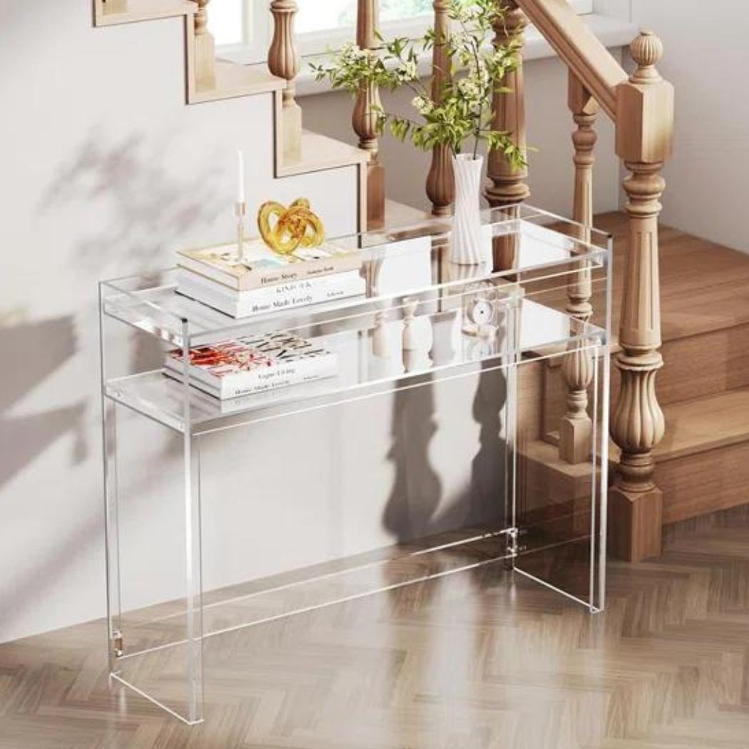 Aura Acrylic Console Table | Clear