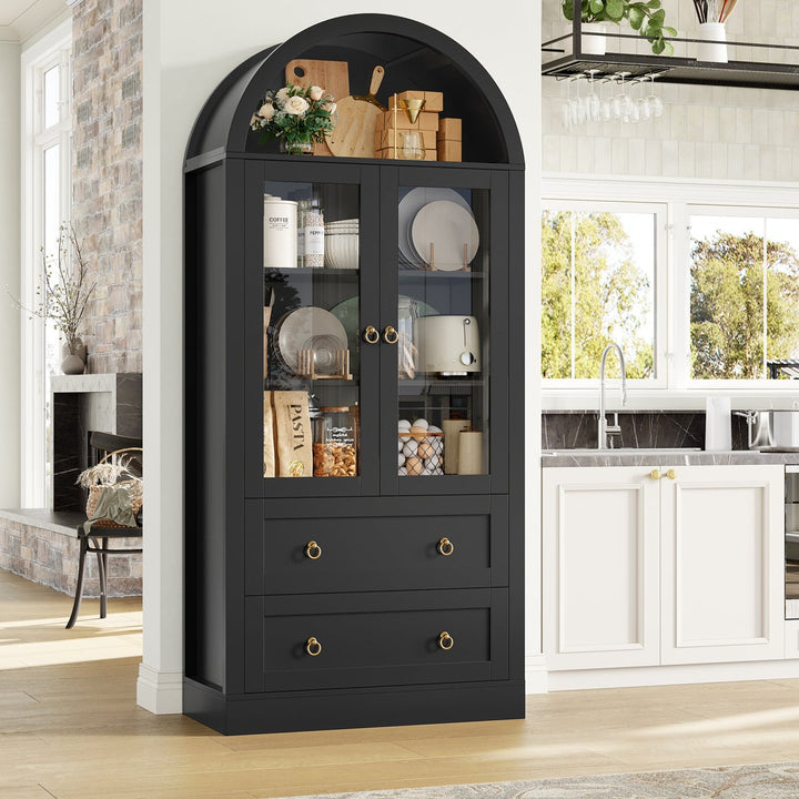 Aug Tall Crockery Unit | Black