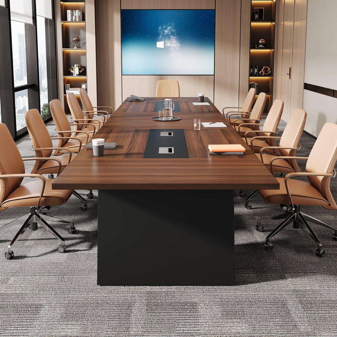 Greta   Conference table  | Walnut & Black