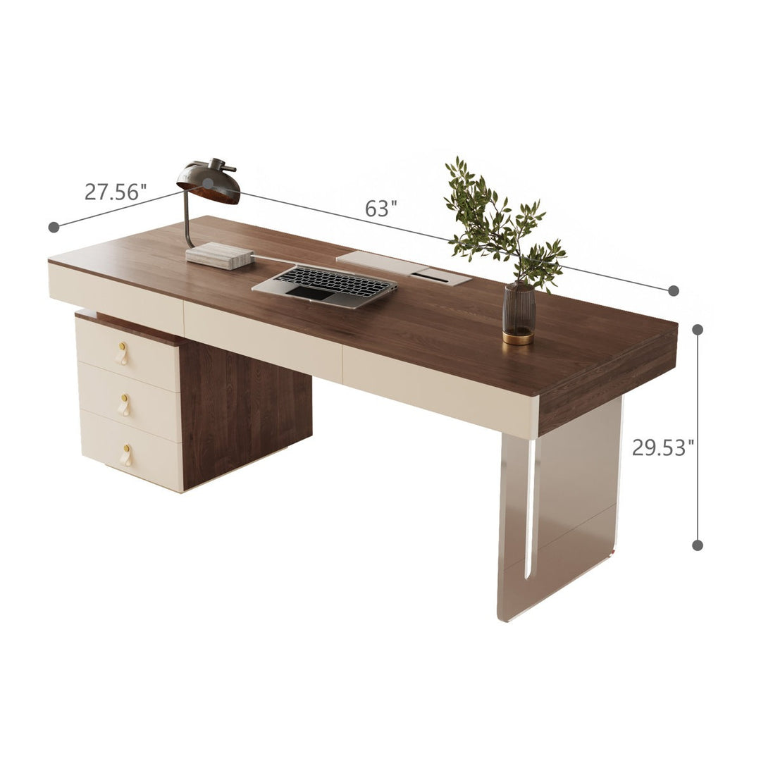 Sang Boss Table|  Brown & White