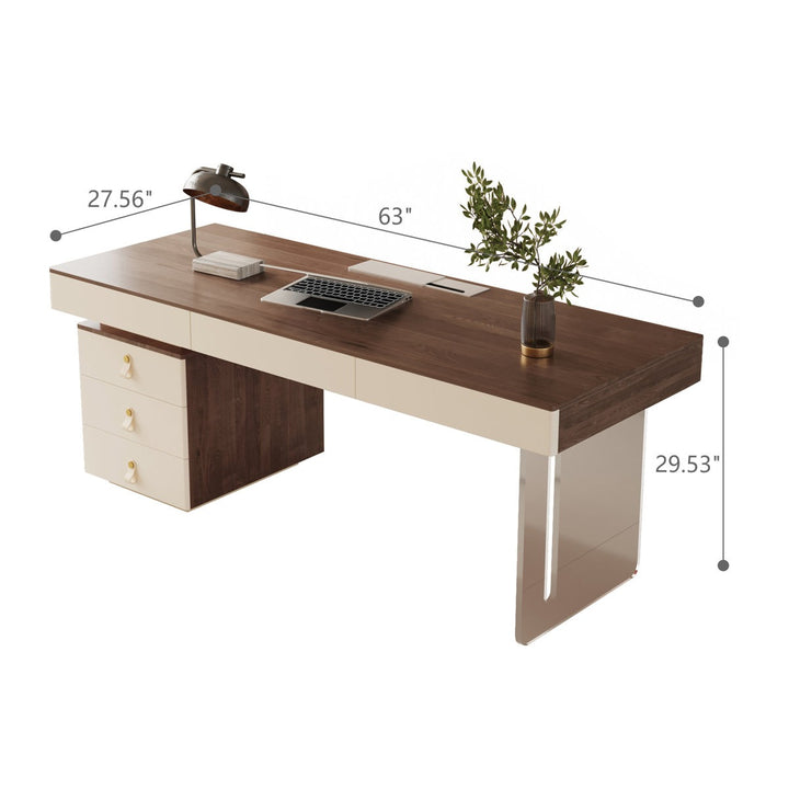 Sang Boss Table|  Brown & White