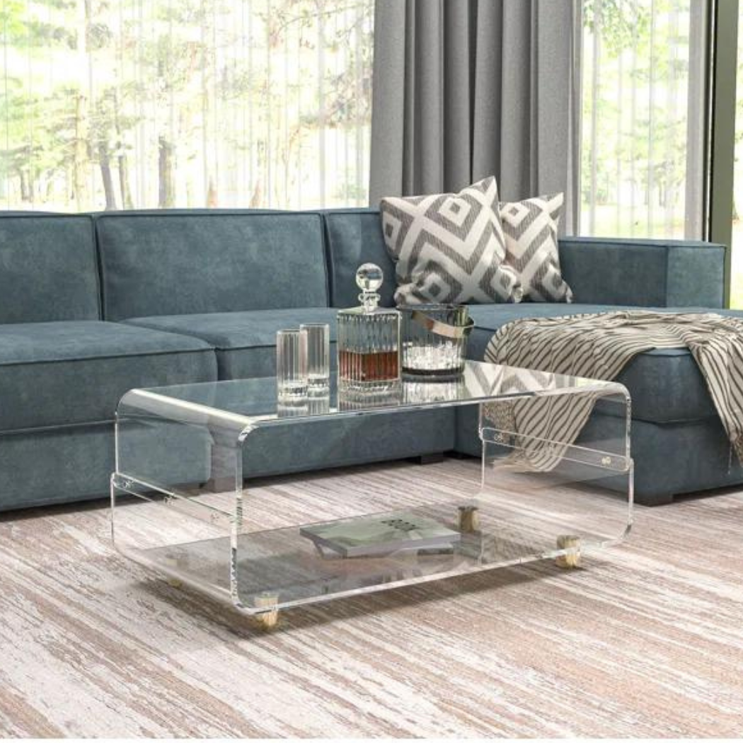 Luna Acrylic Coffee Table | Clear