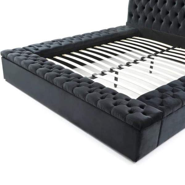 Ruby Rest Bed Without Storage | King | Black Fabric