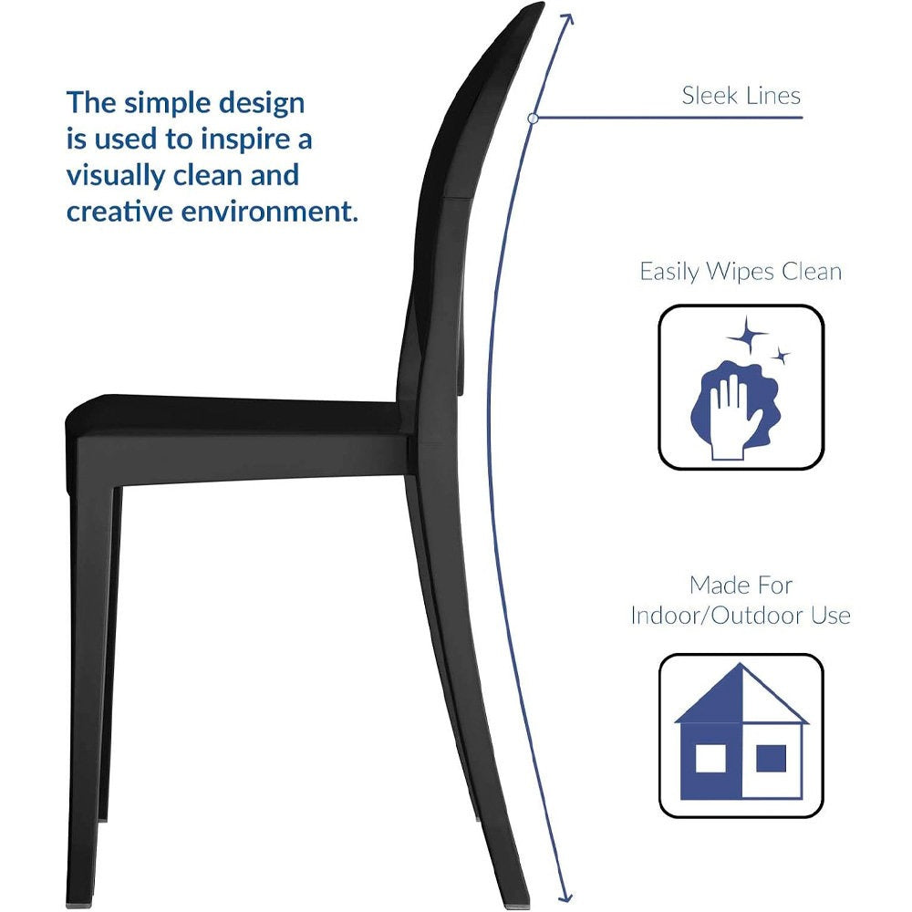Mathilda Acrylic Chair | Black