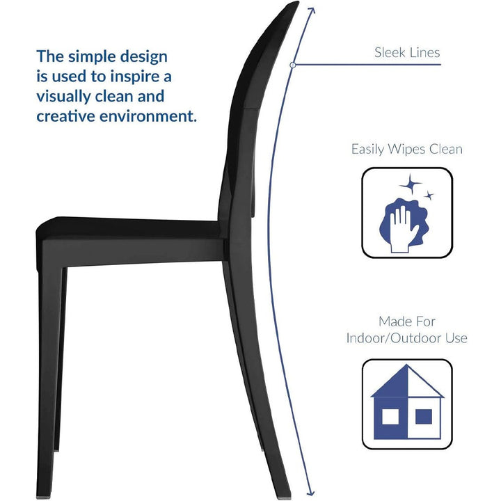 Mathilda Acrylic Chair | Black