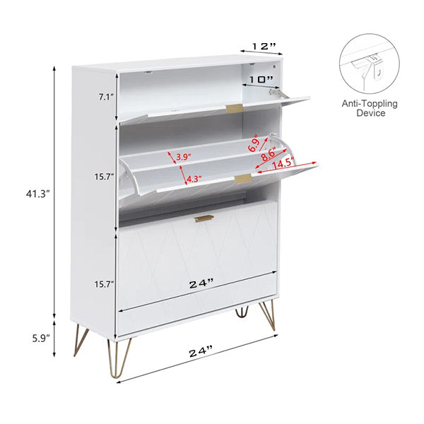 Anthony Shoe Rack | White