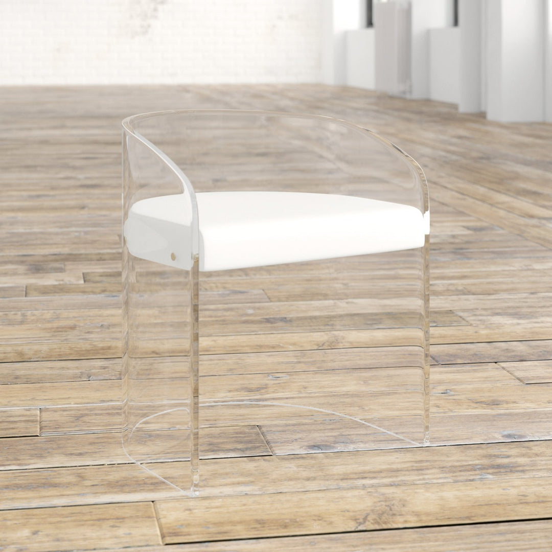 Elvira Arm Acrylic  Chair | Clear