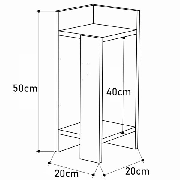 Corner End Table | White