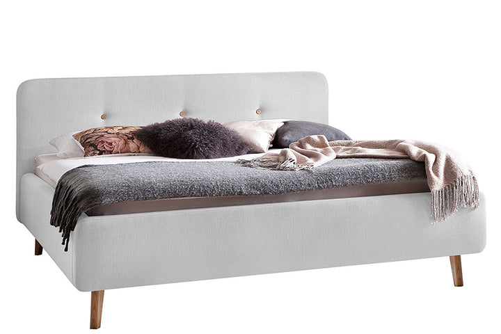 Emiliano Bed Without Storage | King | Grey Fabric Upholsetry