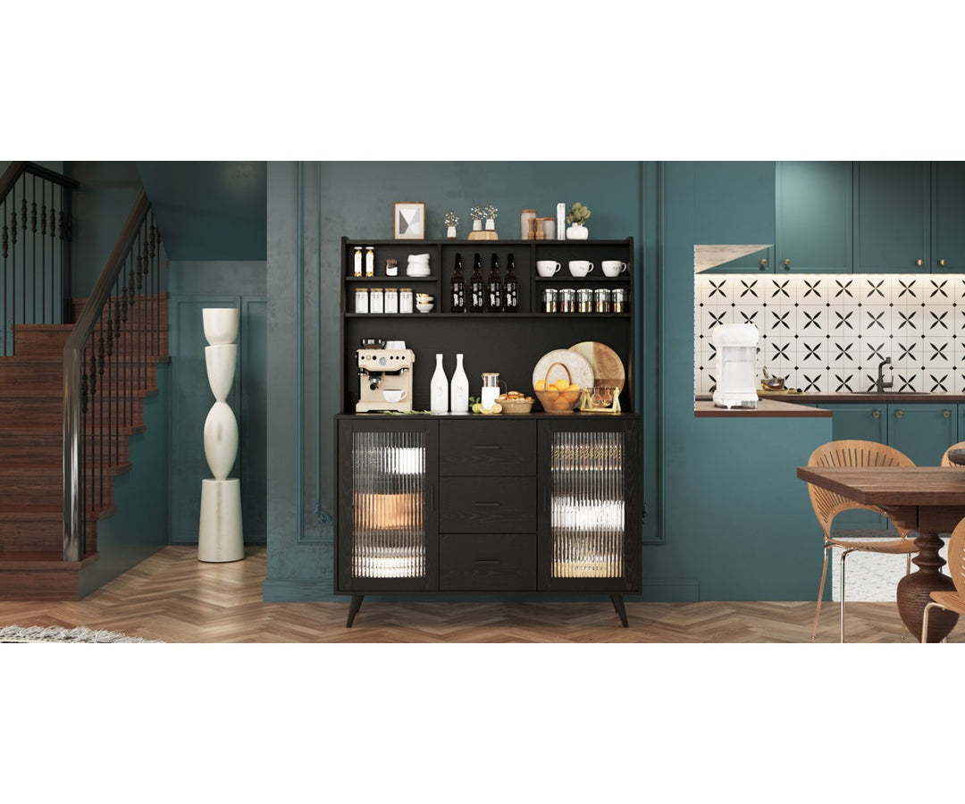 Reo Tall Crockery Unit | Black