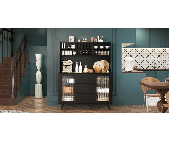 Reo Tall Crockery Unit | Black