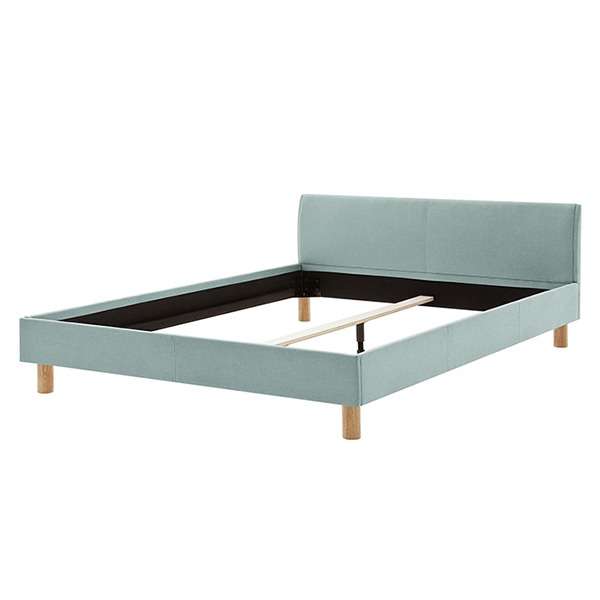 Leonard Bed Without Storage | King | Light Blue Fabric